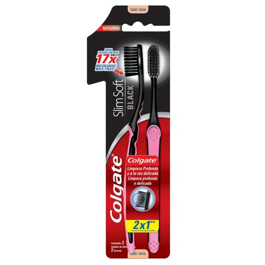 Escova Dental Colgate Slim Soft Black Macia 2un Leve 2 Pague 1 - Imagem em destaque