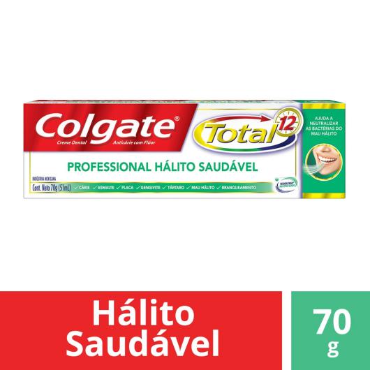 Creme Dental Colgate Total 12 Professional Hálito Saudável 70g - Imagem em destaque