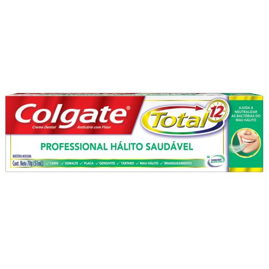 Creme Dental Colgate Total 12 Professional Hálito Saudável 70g - Imagem em destaque