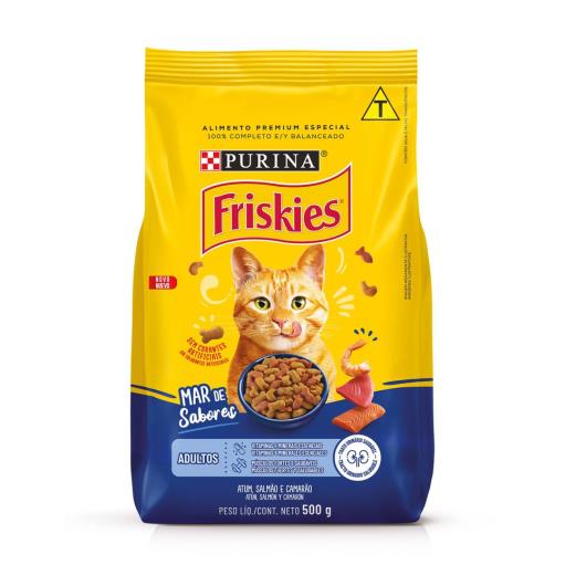 Ração FRISKIES gatos adultos peixes Mar de sabores 500g - Imagem em destaque