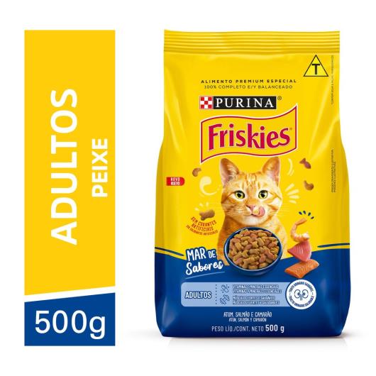 Ração FRISKIES gatos adultos peixes Mar de sabores 500g - Imagem em destaque