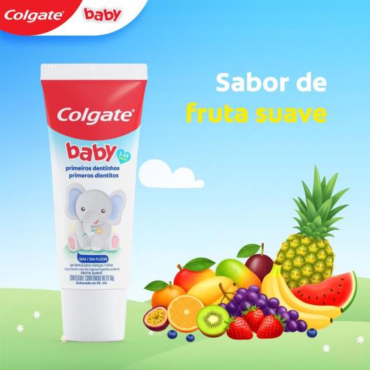 Gel Dental sem Flúor Fruta Suave Primeiros Dentinhos Colgate Baby 50g - Imagem em destaque
