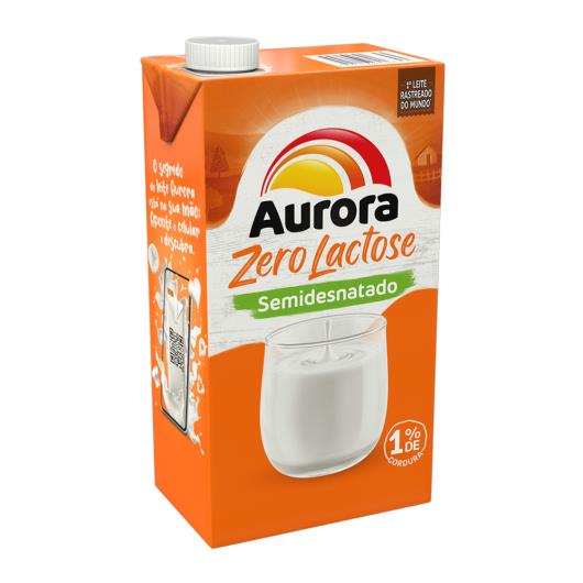 Leite Aurora Semi-Desnatado Moderado 0% Lactose 1L - Imagem em destaque