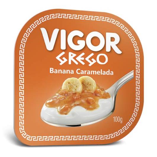 Iogurte Vigor Grego banana caramelada 100g - Imagem em destaque
