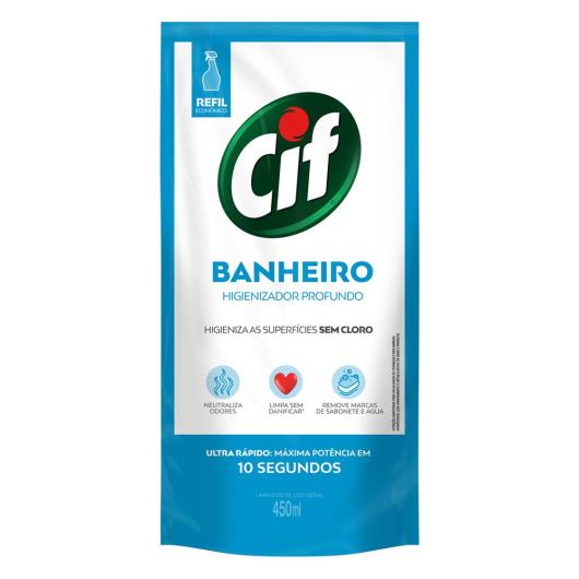 Limpador Higienizador Banheiro Cif Sachê 450ml Refil Econômico - Imagem em destaque