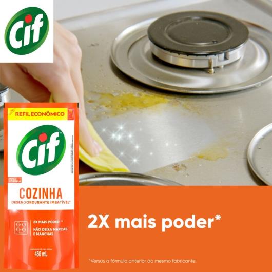 Limpador Desengordurante Cozinha Cif Refil Econômico 450ml - Imagem em destaque