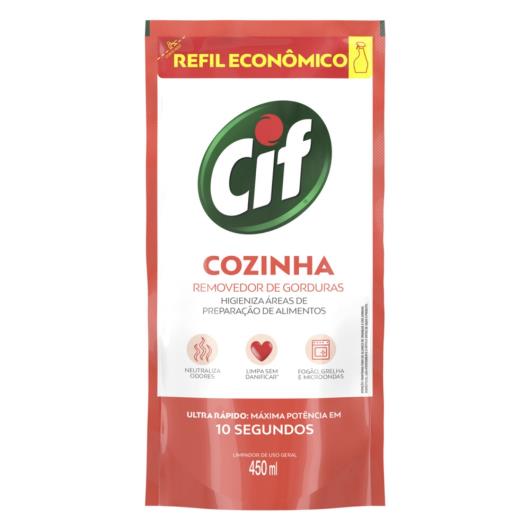 Limpador CIF Ultra Rápido Desengordurante Cozinha Refil 450 ML - Imagem em destaque