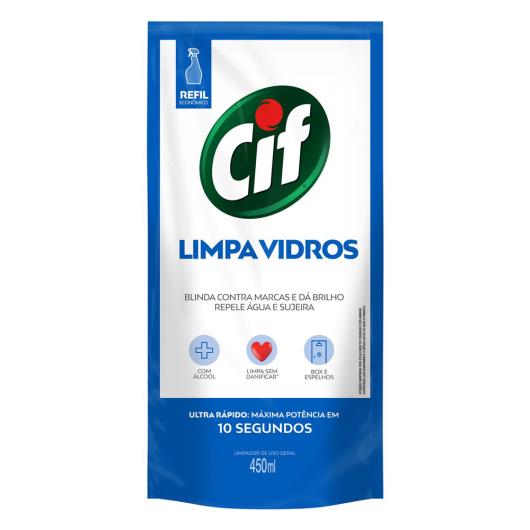 Limpa Vidro Líquido Cif Sachê 450ml Refil Econômico - Imagem em destaque