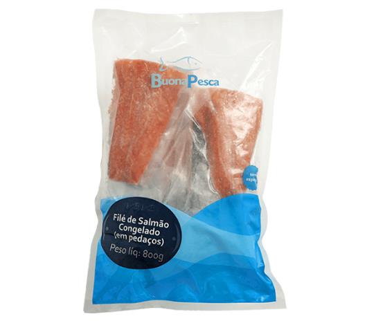 Filé Salmão Buona Pesca Pedaço Congelado 800g - Imagem em destaque