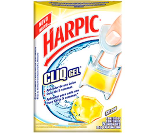 Detergente sanitário Harpic cliq gel citrus 5 unidades - Imagem em destaque