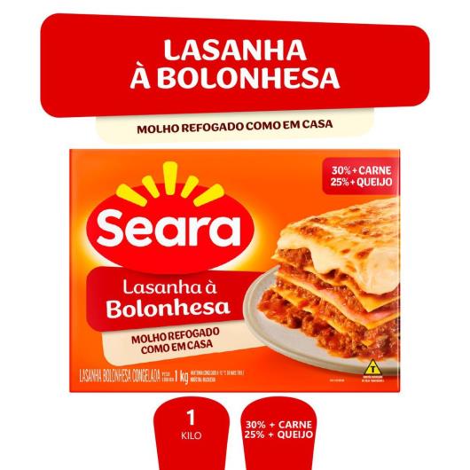 Lasanha Seara à Bolonhesa Tamanho Família 1 Kg - Imagem em destaque