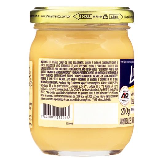 Sobremesa láctea zero leite condesado Linea 210g - Imagem em destaque