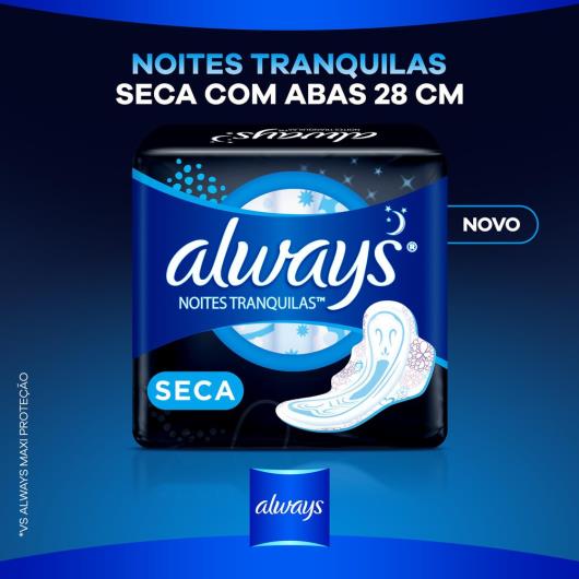 Absorvente Always Noites Tranquilas Seca com abas 16 Unidades - Imagem em destaque