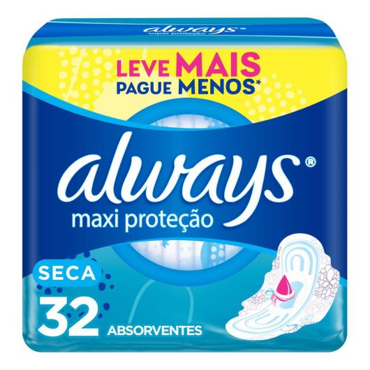 Absorvente Always Proteção Total Seco com abas 32 unidades - Imagem em destaque