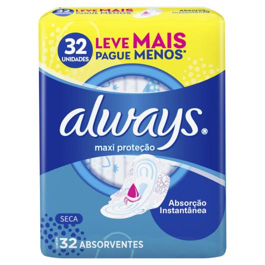 Absorvente Always Proteção Total Seco com abas 32 unidades - Imagem em destaque