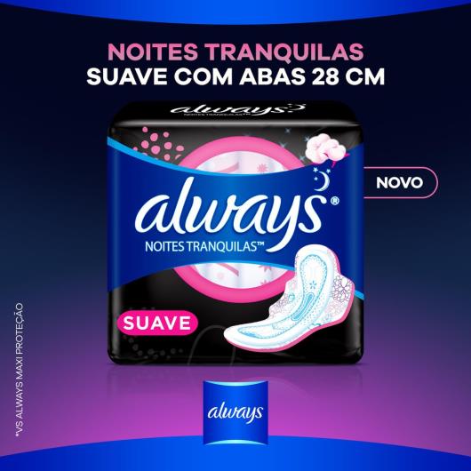 Absorvente Always Noites Tranquilas Suave com abas 16 Unidades - Imagem em destaque