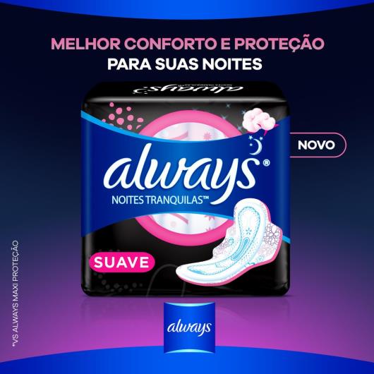 Absorvente Always Noites Tranquilas Suave com abas 16 Unidades - Imagem em destaque