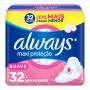 Absorvente Always Maxi Proteção Suave com abas 32 unidades