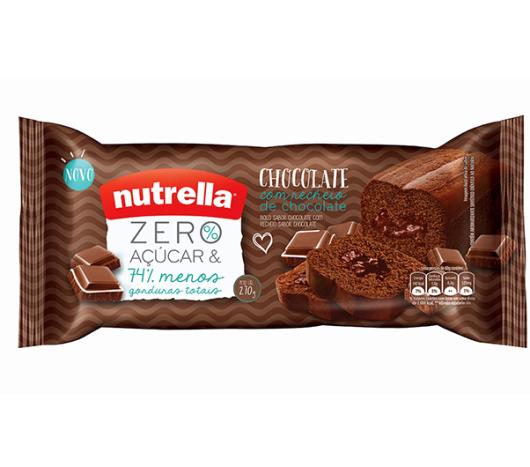 Bolo Nutrella de chocolate com recheio de chocolate zero 270g - Imagem em destaque