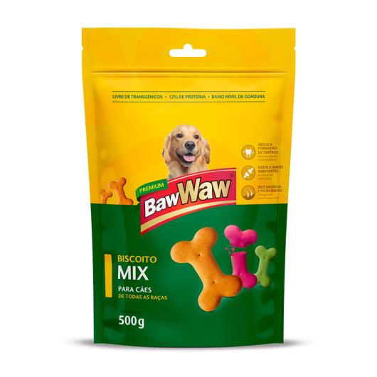 Biscoito Mix Baw Waw para cães de raças grandes e gigantes 500g - Imagem em destaque