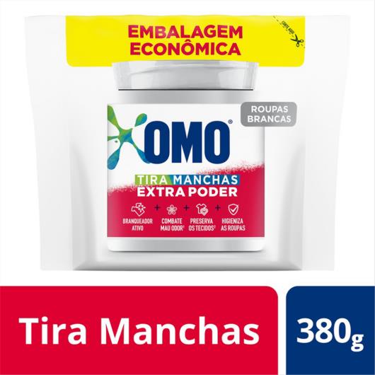 Tira Manchas Omo Extra Poder Roupas Brancas Pó Refil 380 G - Imagem em destaque