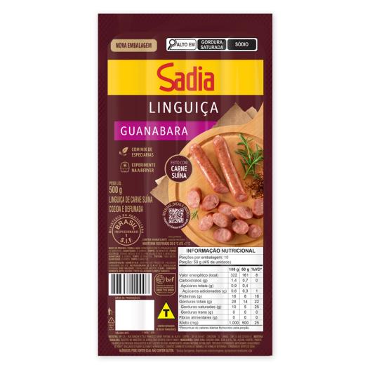 Linguiça Guanabara Cozida e Defumada Sadia 500g - Imagem em destaque