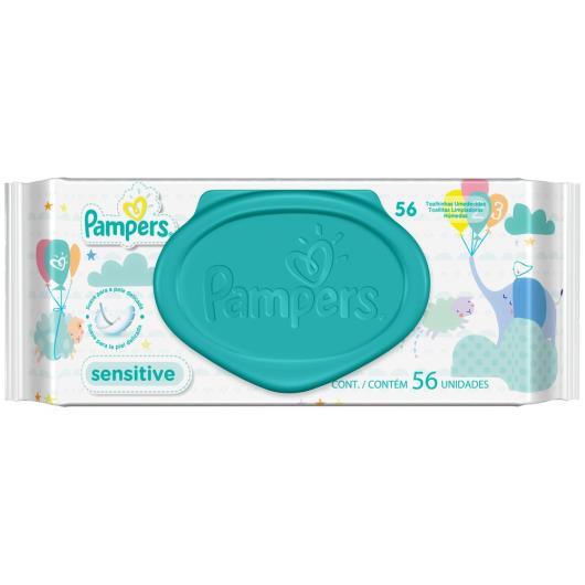 Lenço umedecido Pampers sensitive com tampa 56 unids. - Imagem em destaque