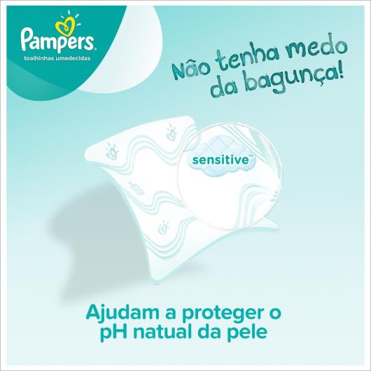 Lenço umedecido Pampers sensitive com tampa 56 unids. - Imagem em destaque