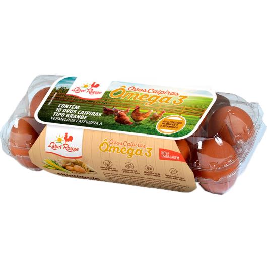 Ovos vermelhos caipira label rouge ômega 3 10 unid. - Imagem em destaque