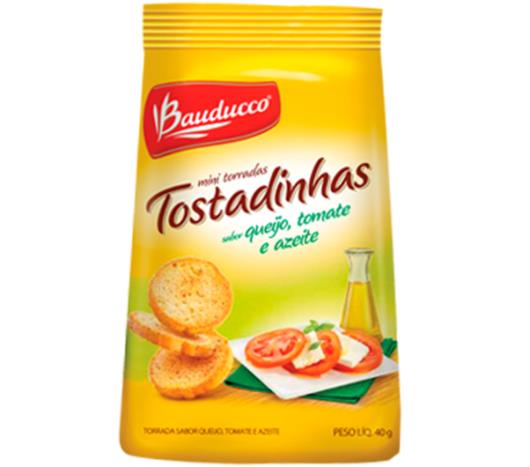 Mini torrada Bauducco tostadinha queijo/tomate/azeite 40g - Imagem em destaque