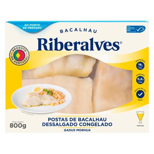 Postas de bacalhau  Riberalves dessalgado congelado 800g - Imagem em destaque