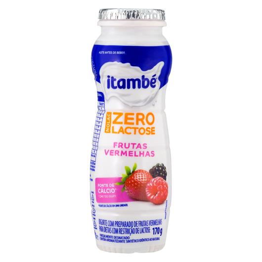 Iogurte Parcialmente Desnatado Frutas Vermelhas Zero Lactose Itambé Nolac Frasco 170g - Imagem em destaque