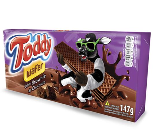 Wafer Toddy brownie chocolate 147g - Imagem em destaque