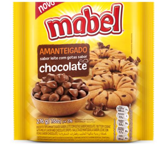 Biscoito Mabel amanteigado leite com gotas de chocolate 276g - Imagem em destaque