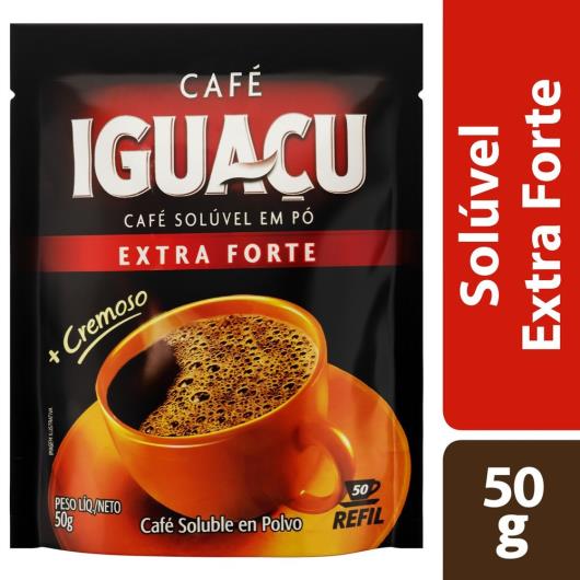 Café Iguaçu solúvel em pó cremoso extra forte sachê refil 50g - Imagem em destaque