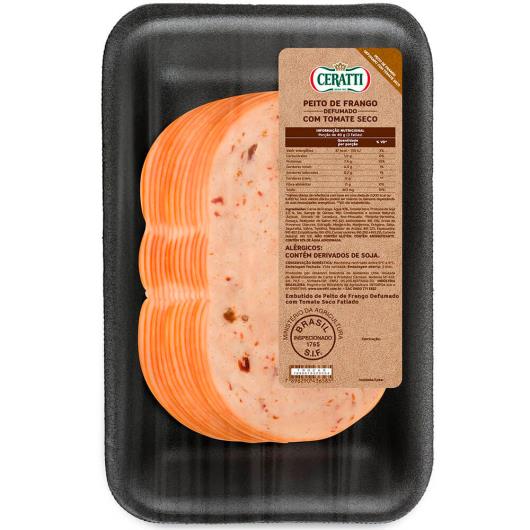 Peito de frango com tomate temperado fatiado Ceratti 100g - Imagem em destaque