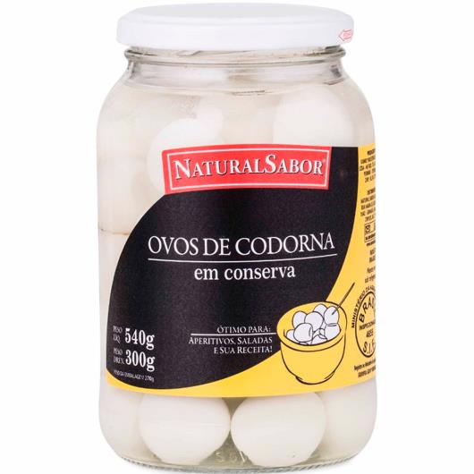 Ovos de codorna em conserva Natural Sabor vidro 300g - Imagem em destaque