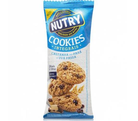 Biscoito Nutry cookies integrais castanha-do-pará e uva passa 40g - Imagem em destaque