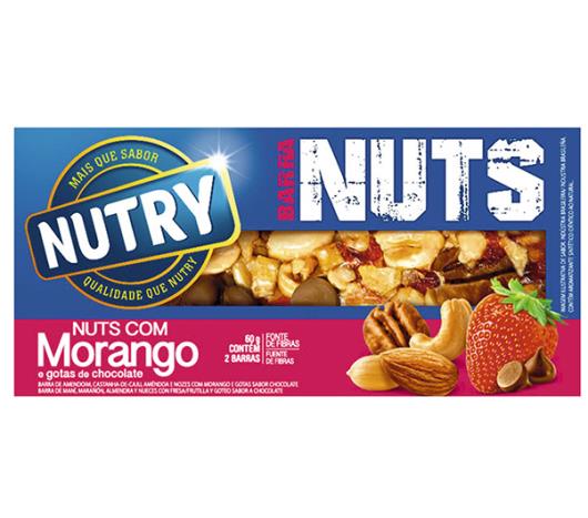 Barra Nutry nuts com morango 60g - Imagem em destaque