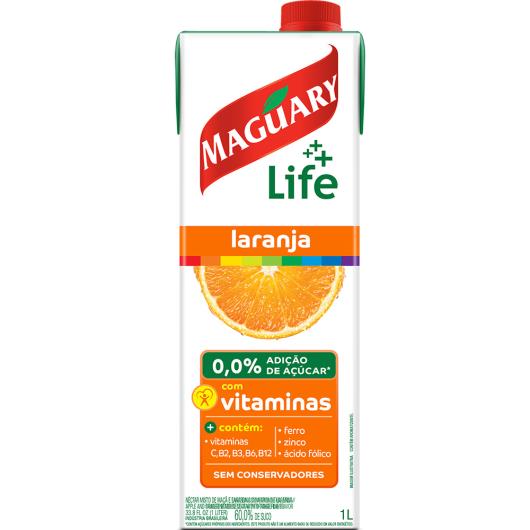 Néctar Maguary life laranja 0,0% adição de açúcar com vitaminas 1L - Imagem em destaque