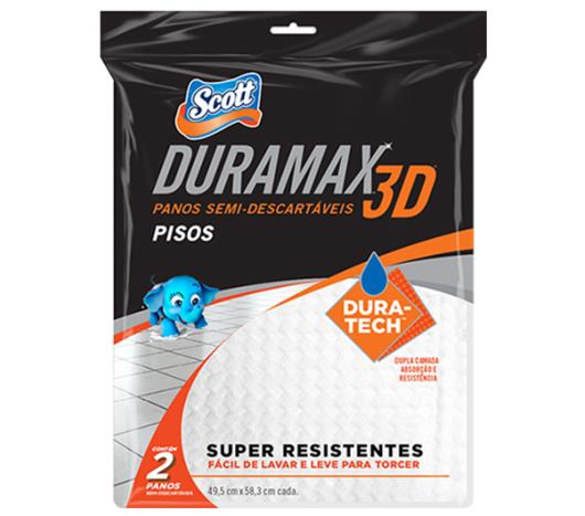 Pano Scott duramax 3d para limpeza de pisos com 2 unidades - Imagem em destaque