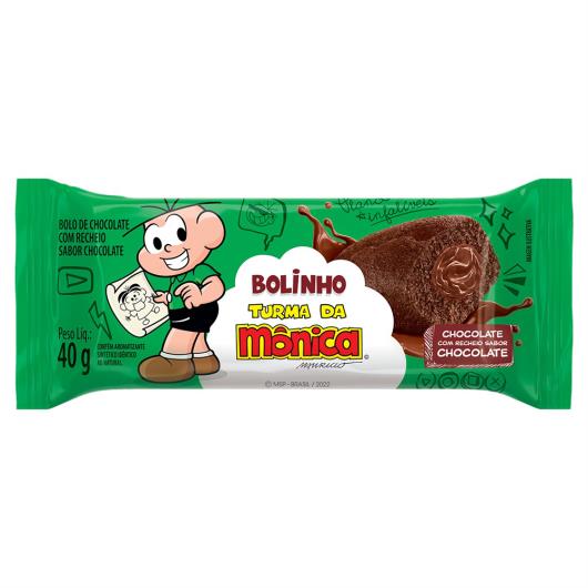 Bolinho Chocolate Recheio Chocolate Turma da Mônica Casa Suíça Pacote 40g - Imagem em destaque