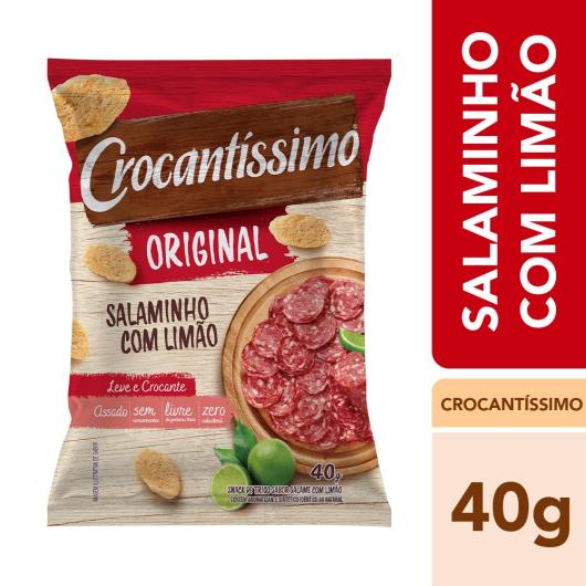 Snack Crocantissímo Salame com limão 40g - Imagem em destaque