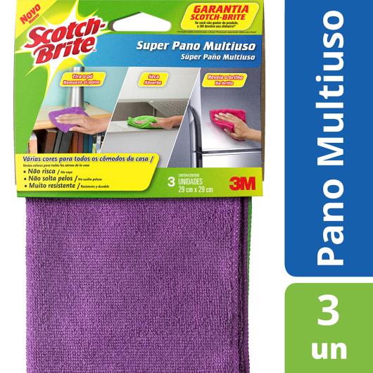 Pano Multiuso Scotch-Brite 3 Unidades - Imagem em destaque