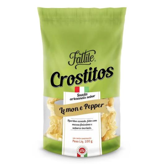 Aperitivo lémon pepper Fattile Crostitos 100g - Imagem em destaque