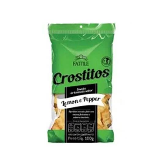 Aperitivo lémon pepper Fattile Crostitos 100g - Imagem em destaque