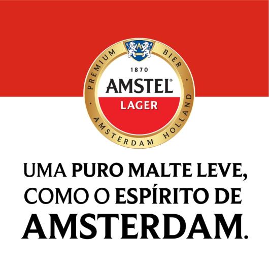 Cerveja Amstel Lager puro malte lata 350ml - Imagem em destaque