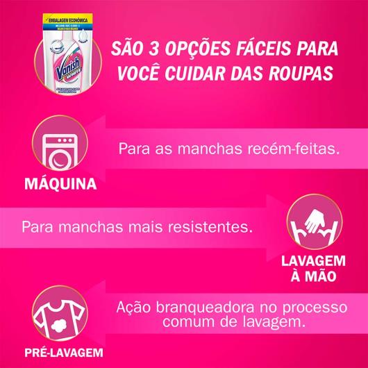 Tira Manchas em Gel Vanish Crystal White 900ml Refil Econômico - Imagem em destaque