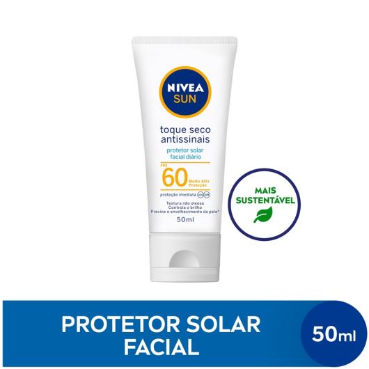 NIVEA SUN Protetor Solar Facial Toque Seco Antissinais FPS60 50ml - Imagem em destaque