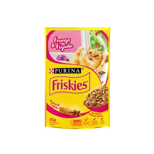 Alimento gatos Friskies frango e fígado molho sachê 85g - Imagem em destaque